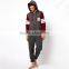 PA0026A custom adult onesie 100 cotton jumpsuits with hood