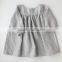 Babydoll Dress In Linen Fabric Elastic Cuffs Baby Girls Dress Designs Plus Size