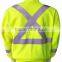 80% polyester 20% cotton fleece hi vis safety sweatshirt with heat-applied reflective tape meet CSA Z96 requirement