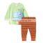 Light green color kids plain cartoon print children costume animal