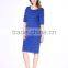 Custom breathable made short blue evening casual dress