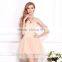 women's evening dress Velvet crossed V Collar irregular harness skirt fashion women party dress SD62