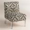 Modern Velvet Upholstered Chair With Acrylic Legs European Style Sofa