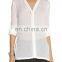 china latest smart casual blouse for woman ladies blouse top transparent white blouse 2015