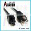 Home Appliance Application hair iron power cord and NEMA Male End Type power supply cable