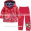 New Multiple Colors Bomber Raincoat Kids Custom Rain Coat Flower Wholesale Nylon Jacket With Blazer Pants