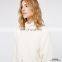 Rosun Cream knit mohair women sweater cardign with button
