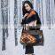 Colorful Striped Fur Blazer Female Patchwork Sheep Fur Coat Multicolor Lamb Fur Bat Overcoat