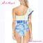 2017 Wholesale Swimwear Lady Summer Saxi Printing Bikini High Waist
