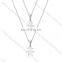 Double ball chain couple bear stainless steel christmas jewelry necklace for gift 2017