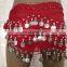 BestDance 3 ROWS Belly Dance Skirt Scarf Hip Wrap Belt Chiffon gold Silver Coins Low Price