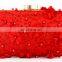 Latest 3d flower red wedding handbag/fashion evening clutch bag/flower wedding purse