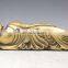 Thailand temple Bronze Brass rest sleep Sakyamuni Reclining Buddha Statue