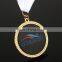 Metal gold plated medal with 3D edge