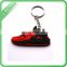 Custom printed 3D soft pvc fancy key ring/fashion design key ring