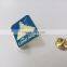 shiny gold plated iron material casting badge custom badge with specific design