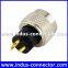 Customized shielded 4poles m12 female d code moulding connector for medical