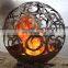 Wood Burning Outdoor Metal World Fire Sphere Globe With Metal Stand Base