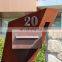 China design outdoor rust surface corten steel waterproof letterbox