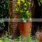 Hign Quality Morden Design Column Shape Corten Steel Planter for Garden