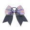 RTS 8 Inch Glitter Cheer Hair Bows Ponytail Holder Elastic Band Cheerleading Hair Bows
