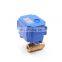 2 way electric DC3-6V DN20 /DN25 CR05 wiring -5wires motorized ball valve with signal feedback