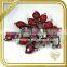 Vintage flower shape crystal red jewelry rhinestone brooches cheap bulk for crafts FB-051