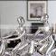 Customized creative couples biking ornaments silver-plated glazed ceramic home decor art ornaments