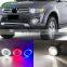 2 Functions Auto LED DRL Daytime Running Light Car Angel Eyes Fog Lamp Foglight For Mitsubishi Triton L200 2013 - 2018