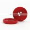 Customized Eco-Friendly Round 4-Holes Colorful Red Natural Corozo Buttons