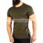 Custom Logo Cotton High Quality Side Split Forces Stretch Tight Fitness T Shirt Men