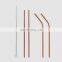 Factory Direct color changing plating stainless steel short drinking straws metal