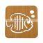 Wholesale customized bamboo insulation pad kitchen square animal cartoon meal mat creative lovely cup mat factory direct sale