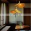 Chinese Bamboo Pendant Light Tea Room Rattan Japanese Chandelier Straw Hat LED Hanging Lamp For Stairs Lights