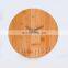 Environmental Premium Round Bowl Shaped Bamboo With Wavy Line Analog Wall Clock