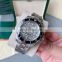 Luxury Men's Mechanical Watch Silver Case Watch Luminous Analog Fashion Unisex Stainless Steel Watch