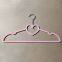 Cheap space-saving heart shape velvet hanger slim non-slip flocked hangers with 2 grooves