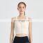 Women Shockproof Sexy Straps Sports Yoga Bra Ladies Outdoor Training Gym Top Nylon Spandex Front Zipper Exercise Wear Clothes