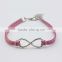 Fashion Adjustable Nylon Rope Stainless Steel Infinity Bracelet for Women 8 styles bracelets