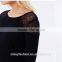 TS032 Women long sleeve fashion cotton t shirt with lace spring hotsale for women