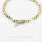 3 Pieces a Set Gold Plating Cube Beads Bracelet Fashion Simple DIY Bracelet