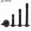 Carbon steel black large flat head washer drill tail dovetail self-tapping screws