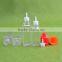 clear plastic tubes with lid, 10ml 15ml PET bottle, square PET bottle with childproof cap