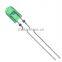 5mm diffused Green Oval LED diode without stopper 3000-4000MCD