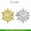 12 GOLD GLITTER SNOWFLAKE CHRISTMAS TREE BAUBLES DECORATIONS