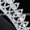 Women's head jewelry white gold plated crystal imperial crown bridal hair accessories
