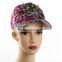 New Design Sport Cap With Multi Colored Flower