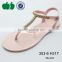 2016 latest design flat women crystal pvc jelly sandals