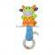 Soft Plush Educational Animal Rattle Hand Bells Baby Toy