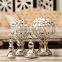 European silver plated novelty ceramic storage jars for home deco